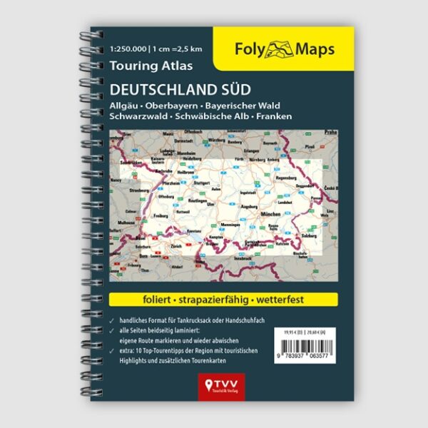 » FolyMaps Touringatlas Deu Süd Rückseite