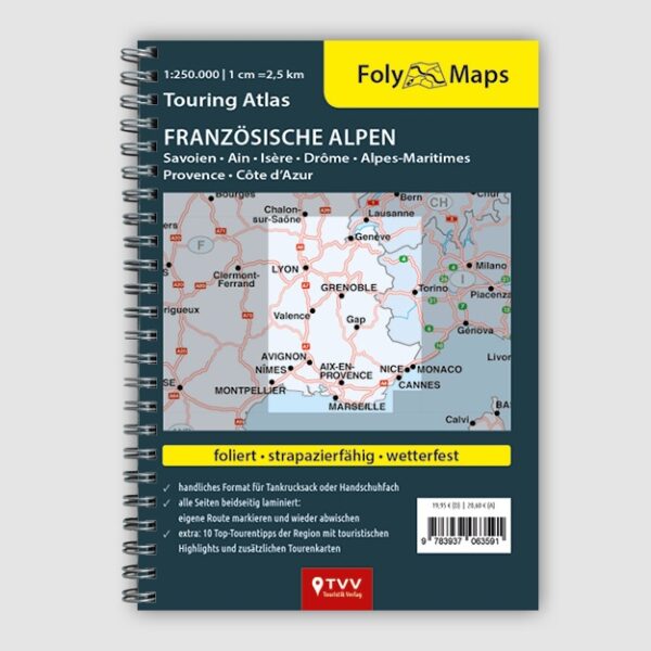 » FolyMaps Touringatlas Franz Alpen Rückseite