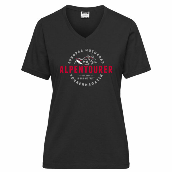 » jn1807 ladies bio workwear t shirt schwarz damen logo web