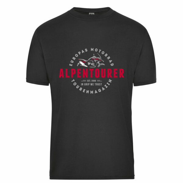 » jn1808 mens bio workwear t shirt schwarz herren logo web