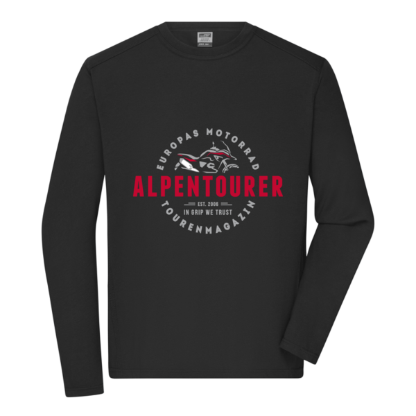 » jn1840 mens workwear longsleeve t schwarz herren logo web